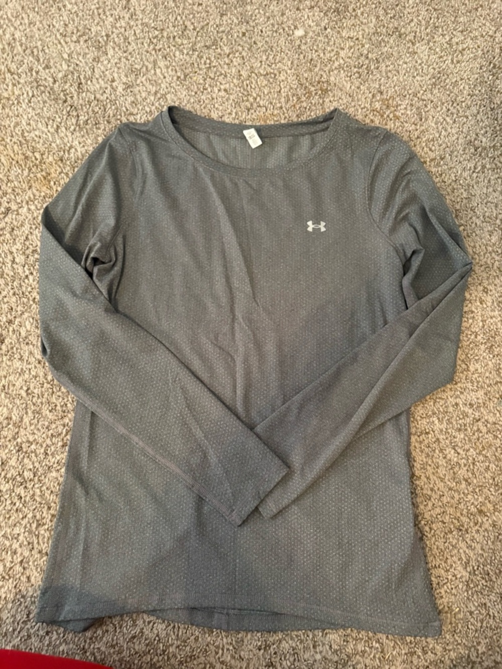 Under Armour Gray Heather HeatGear Long Sleeve Top